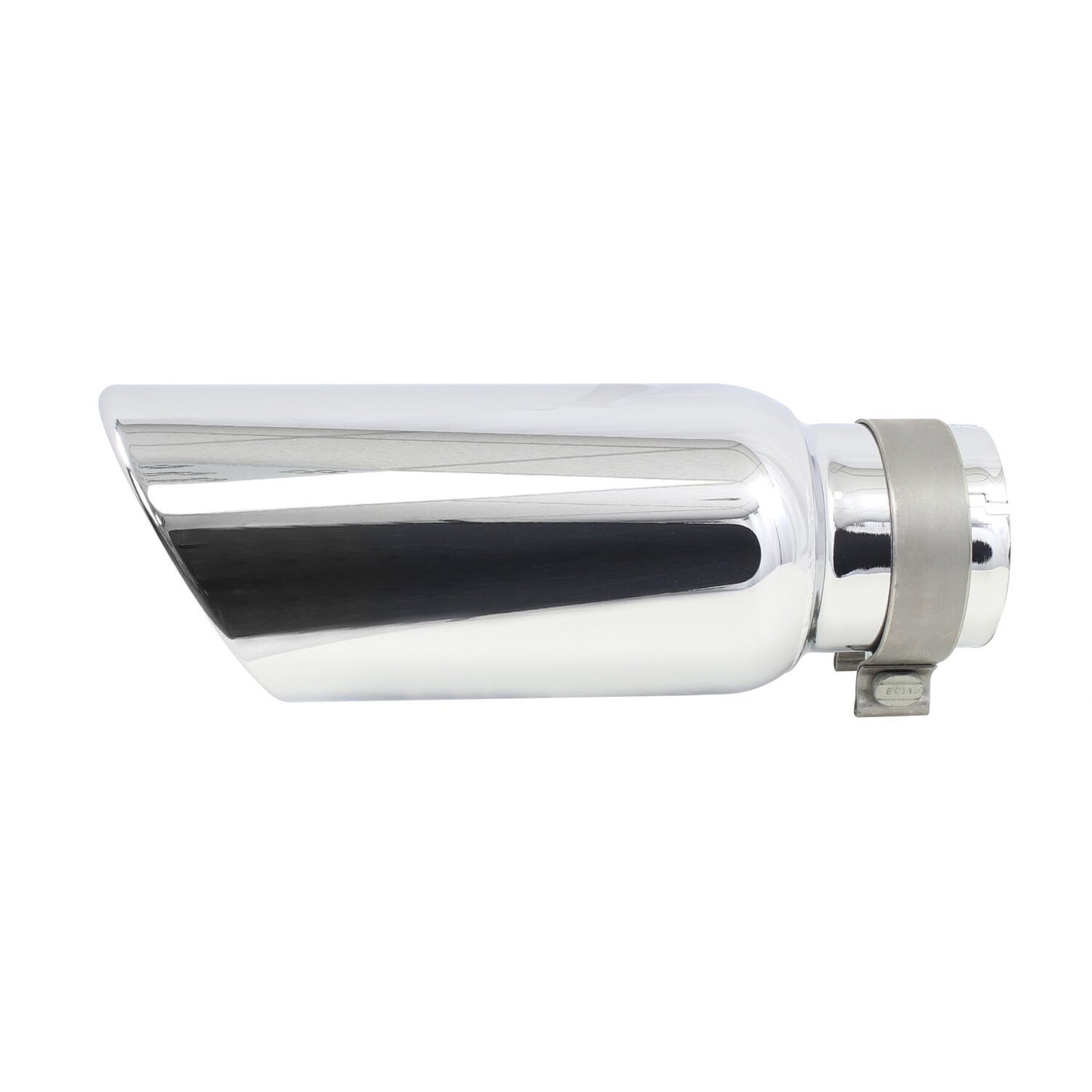 Stainless Steel Exhaust Tip 14 Inch Inlet Size: 3 1/2 Inch Outlet Size: 5.0 Inch Polished Stainless Steel Go Rhino