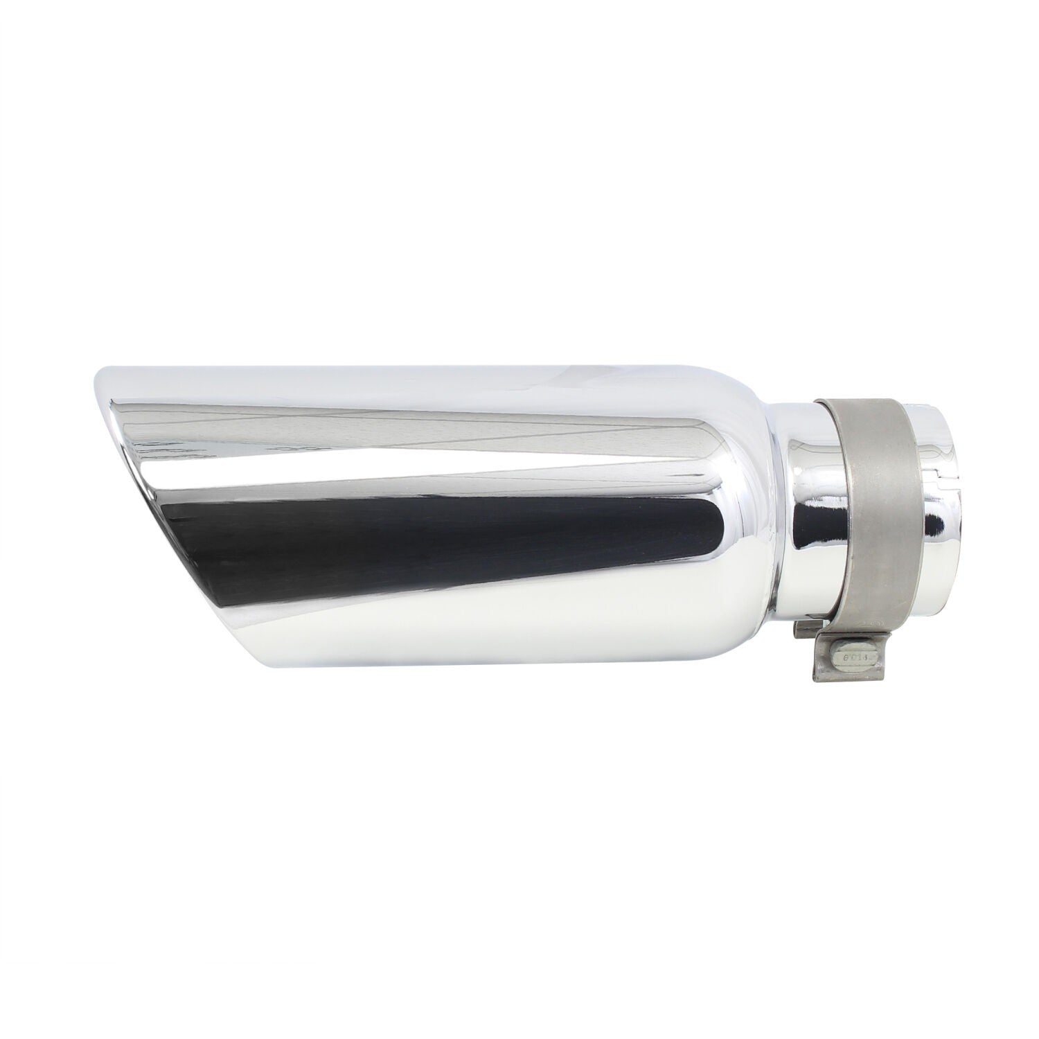 Stainless Steel Exhaust Tip 14 Inch Inlet Size: 3 1/2 Inch Outlet Size: 5.0 Inch Polished Stainless Steel Go Rhino