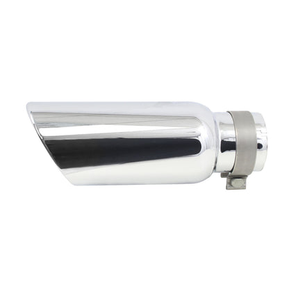 Stainless Steel Exhaust Tip 14 Inch Inlet Size: 3 1/2 Inch Outlet Size: 5.0 Inch Polished Stainless Steel Go Rhino