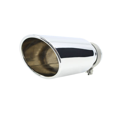 Stainless Steel Exhaust Tip 14 Inch Inlet Size: 3 1/2 Inch Outlet Size: 5.0 Inch Polished Stainless Steel Go Rhino