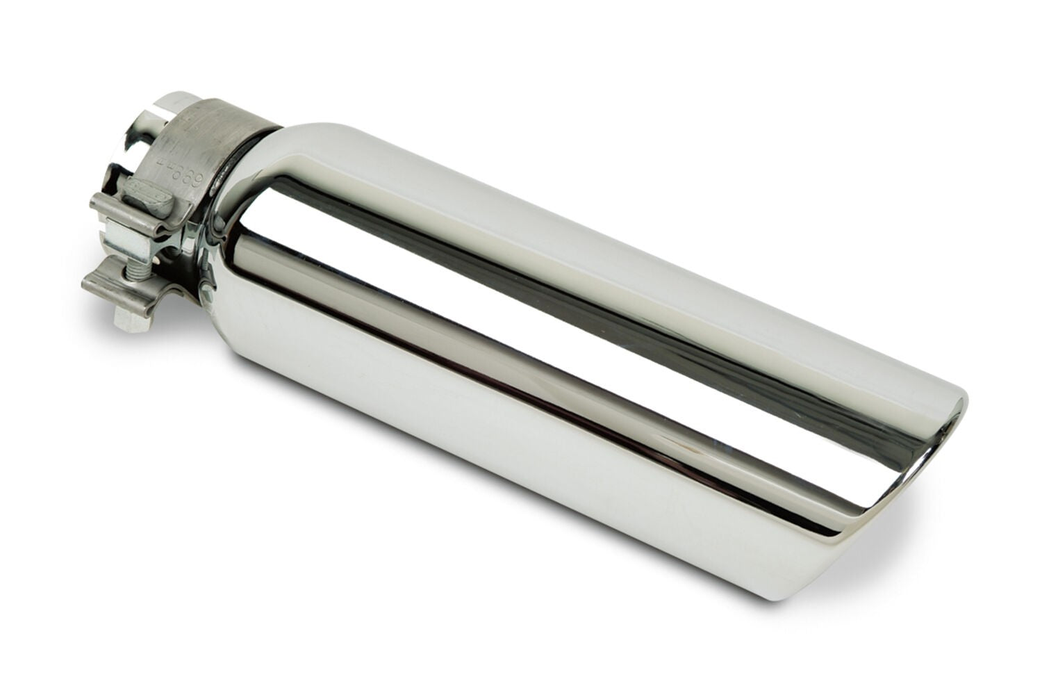 Stainless Steel Exhaust Tip 14 Inch Inlet Size: 4.0 Inch Outlet Size: 5.0 Inch Polished Stainless Steel Go Rhino
