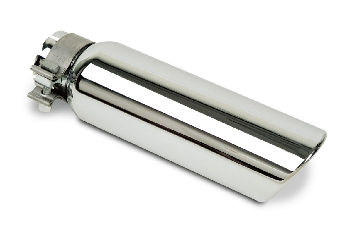 Stainless Steel Exhaust Tip 14 Inch Inlet Size: 4.0 Inch Outlet Size: 5.0 Inch Polished Stainless Steel Go Rhino