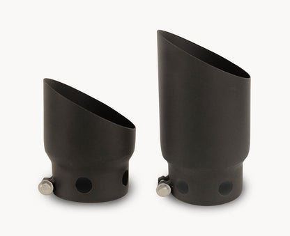 Black Powder Coated Stainless Steel Dual Exhaust Tips 2008-2016 Ford F-250/F-350 Go Rhino