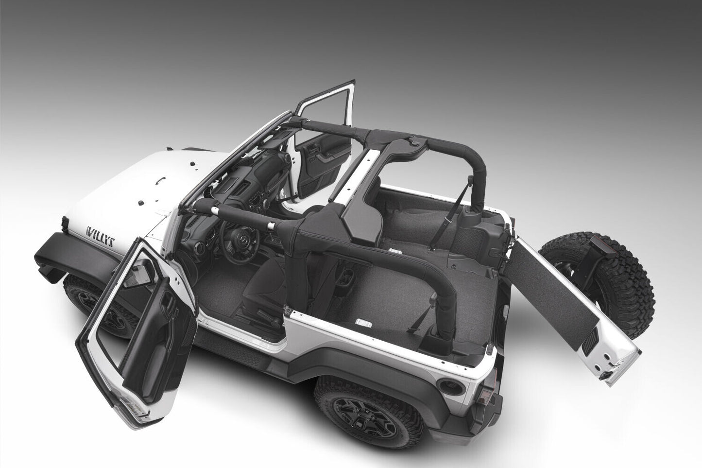 Guardian Impact Jeep Liner Grey 07-10 Jeep Wrangler 2 Door Rear Husky Liners