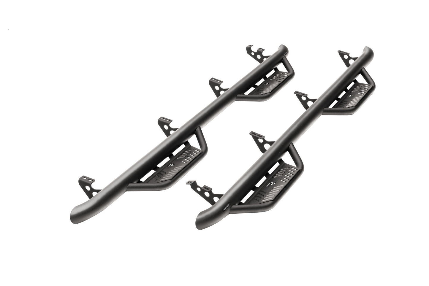 Podium Step LG Cab Length (2 Steps per Side) 3 Inch Main Tube Diameter 2007-2013 Chevy Silverado/GMC Sierra 1500/2007-2010 2500 HD/3500 HD Crew Cab Textured Black NFab