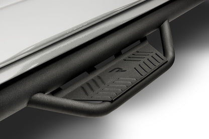 Podium Step LG Cab Length (2 Steps per Side) 3 Inch Main Tube Diameter 2014-2018 Chevy Silverado/GMC Sierra 1500 Crew Cab Textured Black NFab