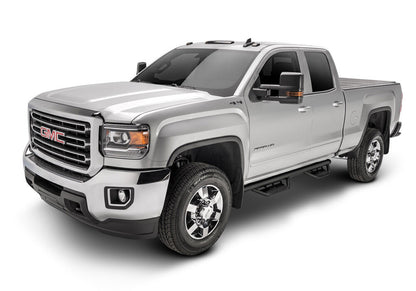 Podium Step LG Cab Length (2 Steps per Side) 3 Inch Main Tube Diameter 2017-2019 Chevy Silverado/GMC Sierra 2500 HD/3500 HD Crew Cab Textured Black NFab