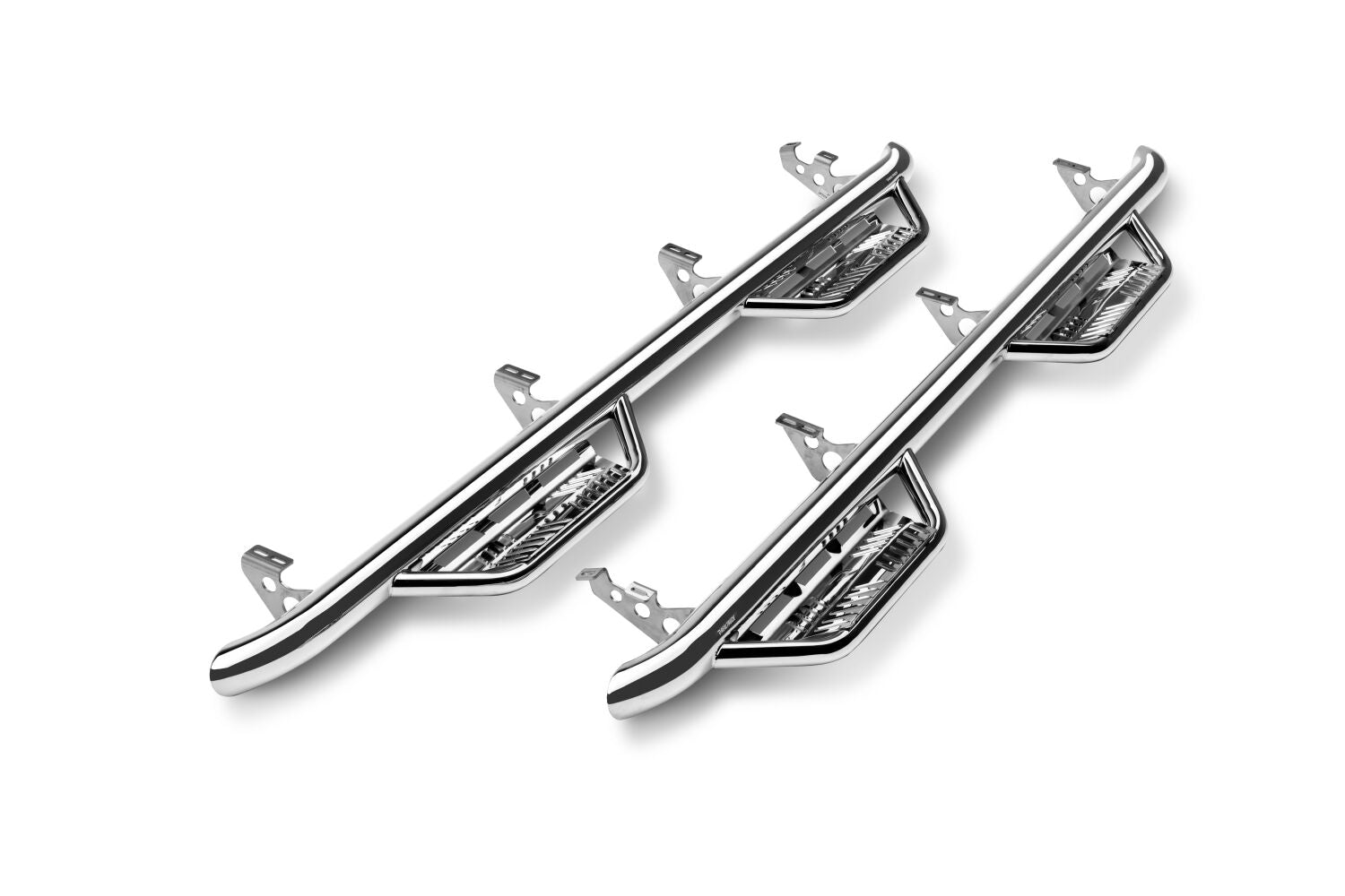 Podium Step SS Cab Length (2 Steps per Side) 3 Inch Main Tube Diameter 2019-2025 Ram 2500/3500/4500/5500 Crew Cab Polished Stainless NFab