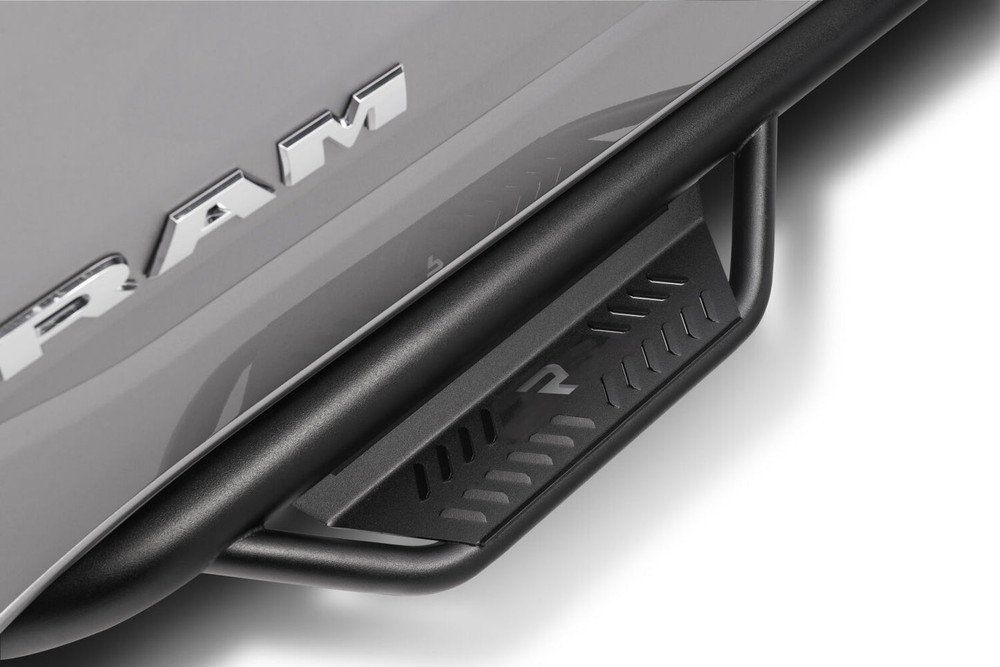 Podium Step LG Cab Length (2 Steps per Side) 3 Inch Main Tube Diameter 2019-2025 Ram 2500/3500 Mega Cab Textured Black NFab