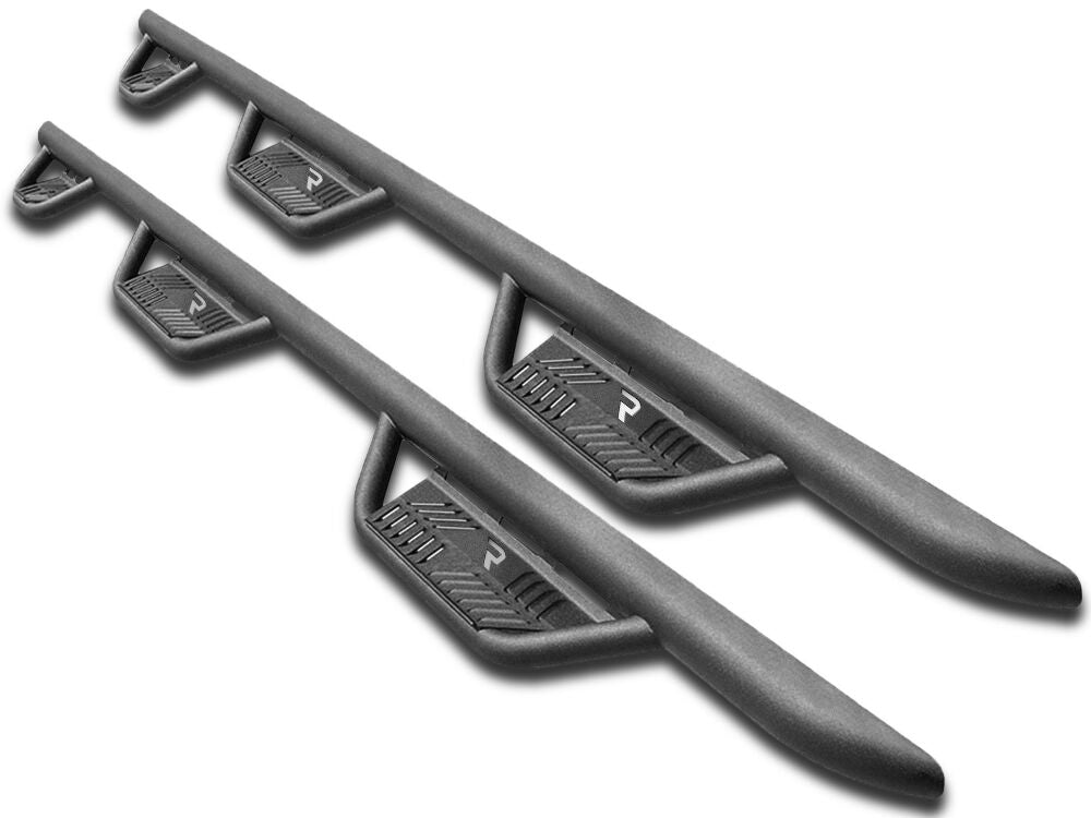Podium Step LG Wheel-to-Wheel with Bed Access (3 Steps per Side) 3 Inch Main Tube Diameter 2017-2026 Ford F-250/350 6.75 Inch Bed Crew Cab Textured Black NFab