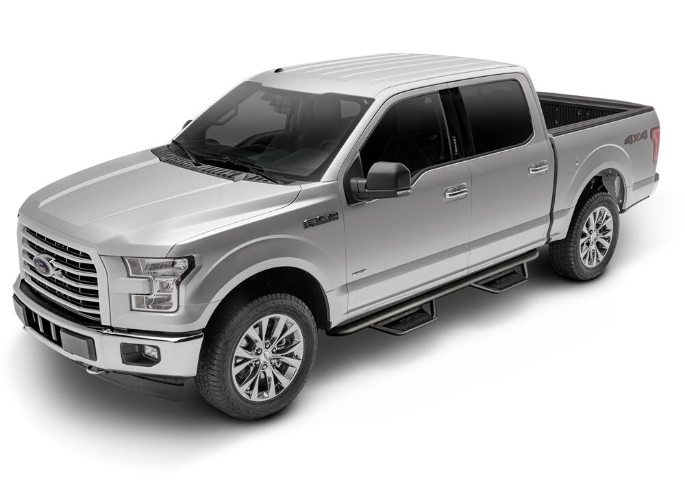 Podium Step LG Cab Length (2 Steps per Side) without Bed Access 3 Inch Main Tube Diameter 2019-2026 Ford Ranger SuperCrew Textured Black NFab