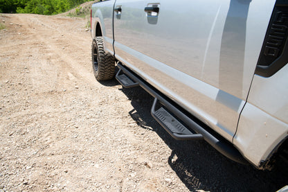 Podium Step LG Cab Length (2 Steps per Side) 3 Inch Main Tube Diameter 1999-2016 Ford F-250/350/450/550 Crew Cab Textured Black NFab