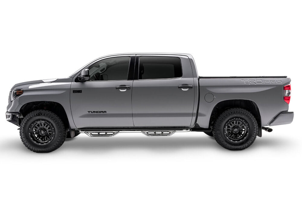 Podium Step SS Cab Length (2 Steps per Side) 3 Inch Main Tube Diameter 2022-2025 Toyota Tundra CrewMax Polished Stainless NFab