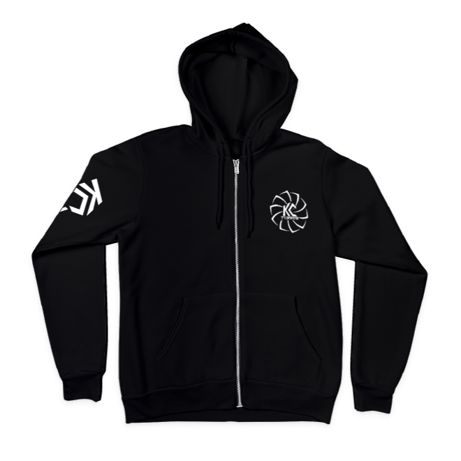 Textile Graphix "The Boss" Unisex, Right Sleeve Print - Zip Up Hoodie