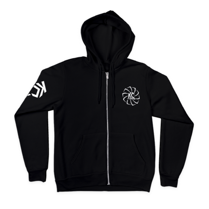 Textile Graphix "The Boss" Unisex, Right Sleeve Print - Zip Up Hoodie