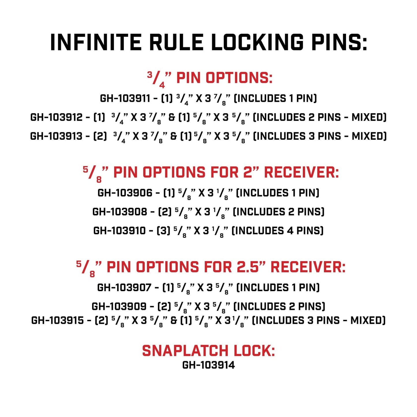 InfiniteRule Security Receiver & Hitch Locks