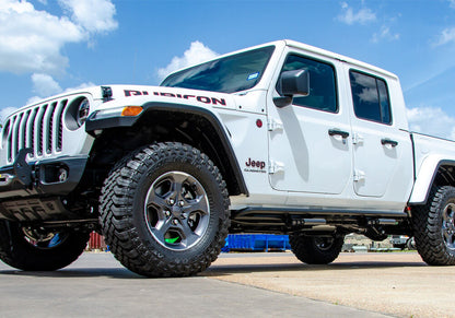RKR Step System Full Length (1 Step Mount/1 Step per Side) 1.75 Inch Rails 2020-2025 Jeep Gladiator JT 4-Door Textured Black NFab