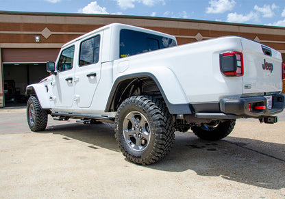 RKR Step System Full Length (1 Step Mount/1 Step per Side) 1.75 Inch Rails 2020-2025 Jeep Gladiator JT 4-Door Textured Black NFab