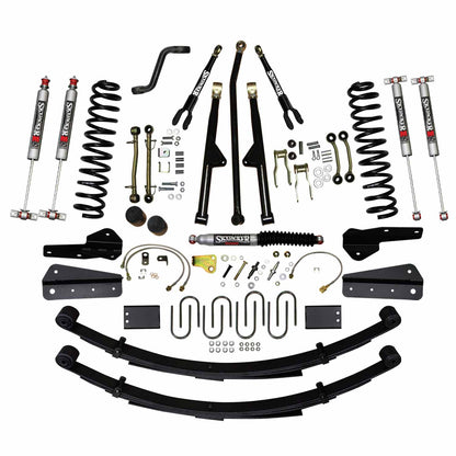 6 In Lift 84-01 Cherokee XJ Sys W/Front DR/LT Coil Springs Pitman Arm Bump Stop Spacers Lower and Upper Adjust Control Arms