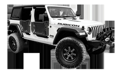 2018-2025 Jeep Wrangler JL & Gladiator JT Traildoors Rear, Pair Body Armor 4X4