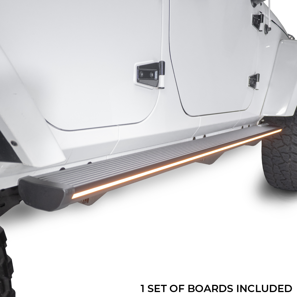 Lumastep M1 Light Up Running Boards | 2018-2026 Jeep Wrangler JLU