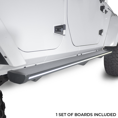 Lumastep M1 Light Up Running Boards | 2018-2026 Jeep Wrangler JLU