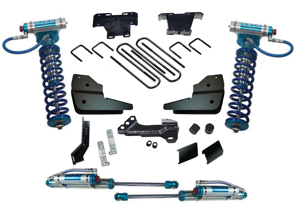 4 Inch Lift Kit 2023-2025 Ford F-250/350 4WD with Diesel Engine without Auto Leveling Headlight Function with King Front Coilovers and King Reservoir Rear Shocks Superlift