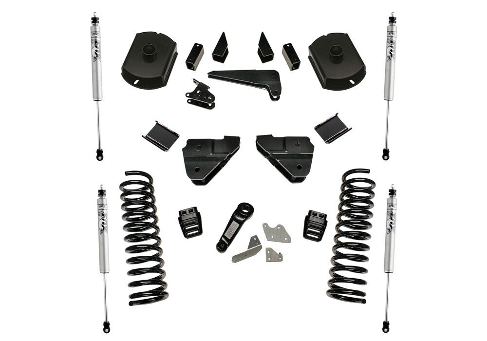 4 Inch Lift Kit 2014-2018 Dodge Ram 2500 4WD Diesel Engine without Replacement Radius Arms with Fox 2.0 Shocks with Radius Arm Drop Brackets Superlift