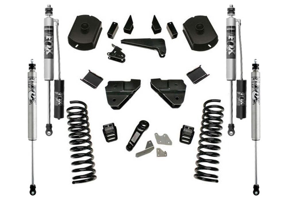 4 Inch Lift Kit 2014-2018 Dodge Ram 2500 4WD Diesel Engine without Replacement Radius Arms with Fox 2.0 Shocks with Radius Arm Drop Brackets Superlift