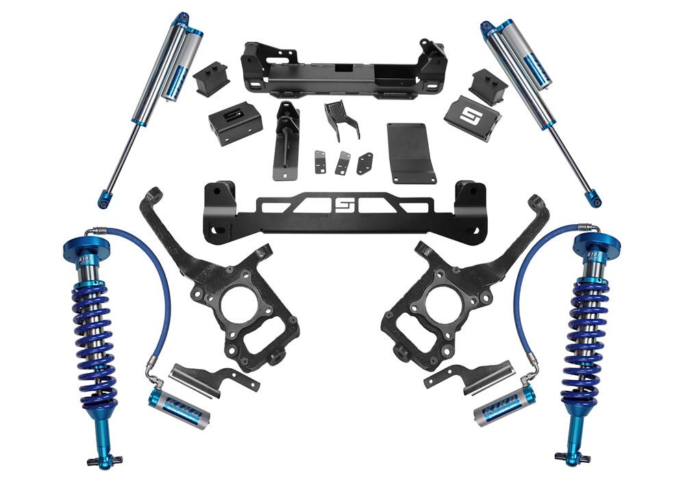 6 Inch King Edition Lift Kit 2021-2024 Ford F-150 non-Raptor 4WD without Tremor Package with King Front Coil Overs and King Reservoir Rear Shocks Superlift