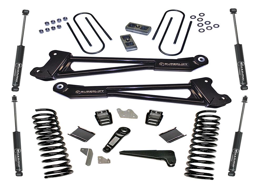 4 Inch Lift Kit 2013-2018 Dodge Ram 3500 4WD Diesel Engine Replacement Radius Arms with Shocks Superlift