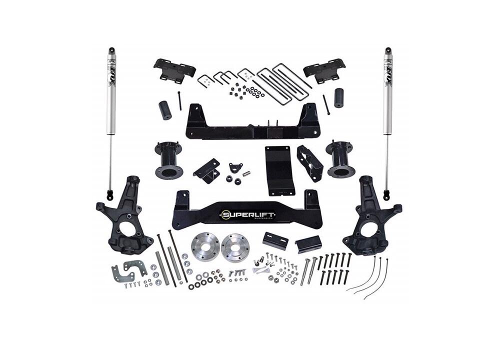 6.5 Inch Lift Kit 2014-2016 Chevy Silverado and GMC Sierra 1500 4WD with Cast Steel Control Arms with Shocks Superlift