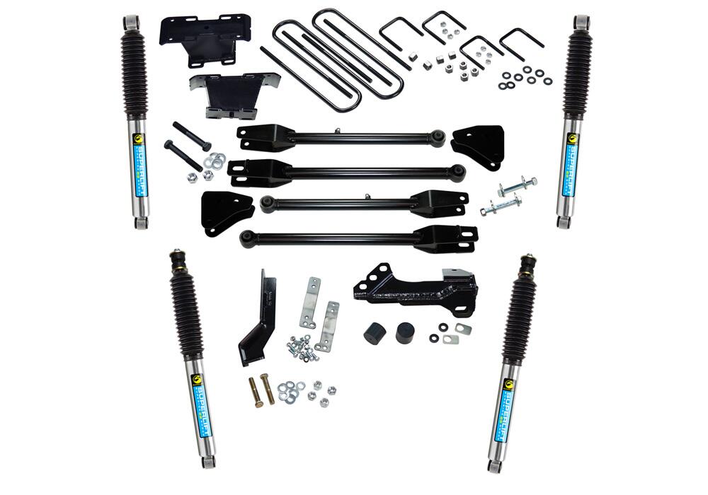 4 Inch 4-Link Lift Kit 2017-2022 Ford F-250 and F-350 Super Duty with Shocks 4WD Diesel Only Superlift