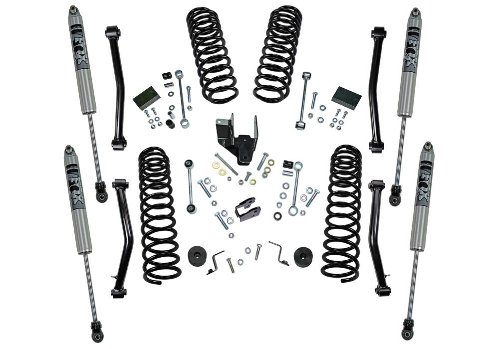 4 Inch Dual Rate Coil Lift Kit 2018-2025 Jeep Wrangler JL Unlimited Including Rubicon with Shocks Superlift