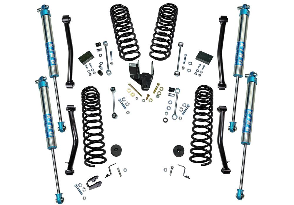 4 Inch Dual Rate Coil Lift Kit 2018-2025 Jeep Wrangler JL Unlimited Including Rubicon with Shocks Superlift