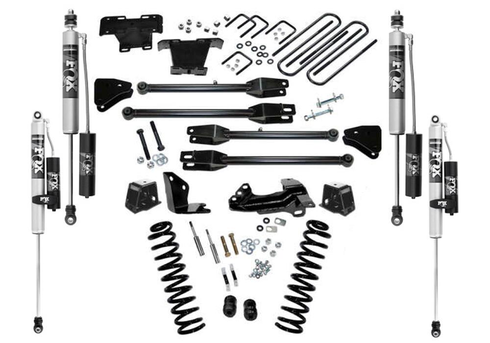 4 Inch Lift Kit 2005-2007 Ford F-250/350 4WD Diesel Engine with 4-Link Conversion with Fox 2.0 Shocks Superlift