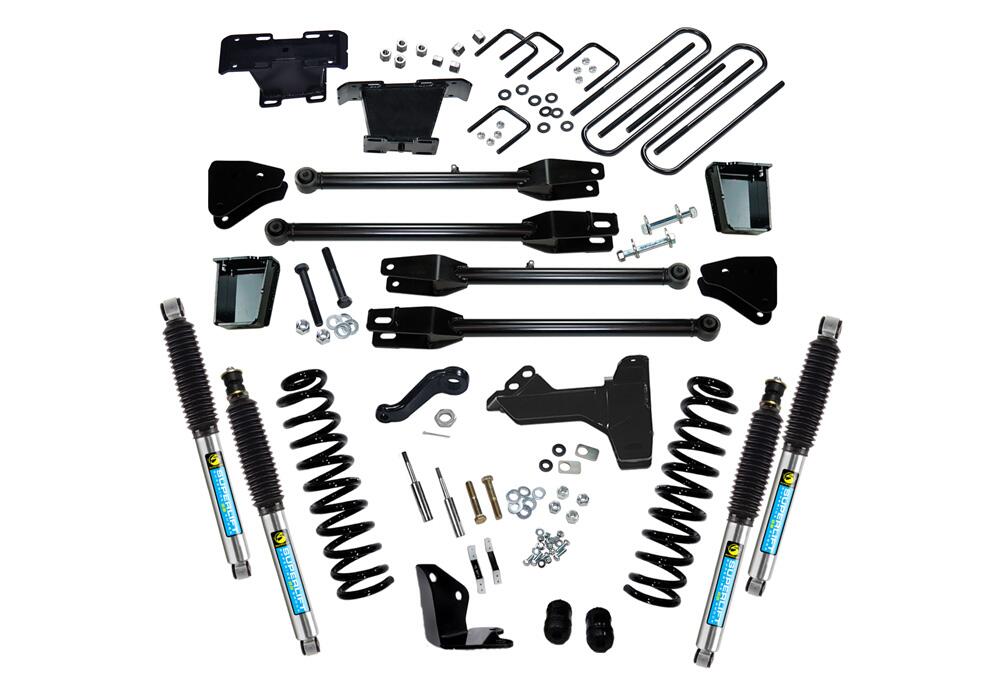 6 Inch Lift Kit 2005-2007 Ford F-250 and F-350 Super Duty 4WD Diesel Engine with a 4-Link Conversion and Shocks Superlift