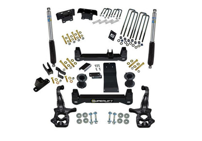 4 Inch Lift Kit 2019 (New Body Style)-2024 Chevy Silverado/GMC Sierra 1500 4WD with Aluminum or Stamped Steel Control Arms with Shocks Trailboss or AT4 Superlift