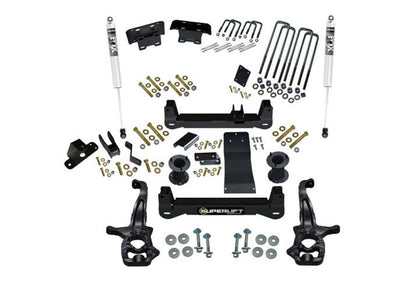 4 Inch Lift Kit 2019 (New Body Style)-2024 Chevy Silverado/GMC Sierra 1500 4WD with Aluminum or Stamped Steel Control Arms with Shocks Trailboss or AT4 Superlift