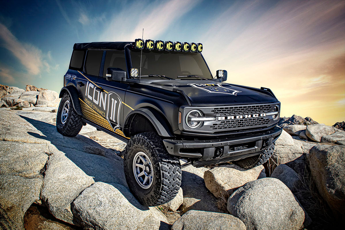 2021-2023 Bronco Sasquatch 2-3 Inch Lift Suspension System Tubular UCA Heavy Rate Rear Spring Icon Vehicle Dynamics