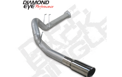 Filter Back Exhaust For 11-14 Ford F250/F350 Superduty 6.7L 4 Inch Single Pass Aluminized Diamond Eye