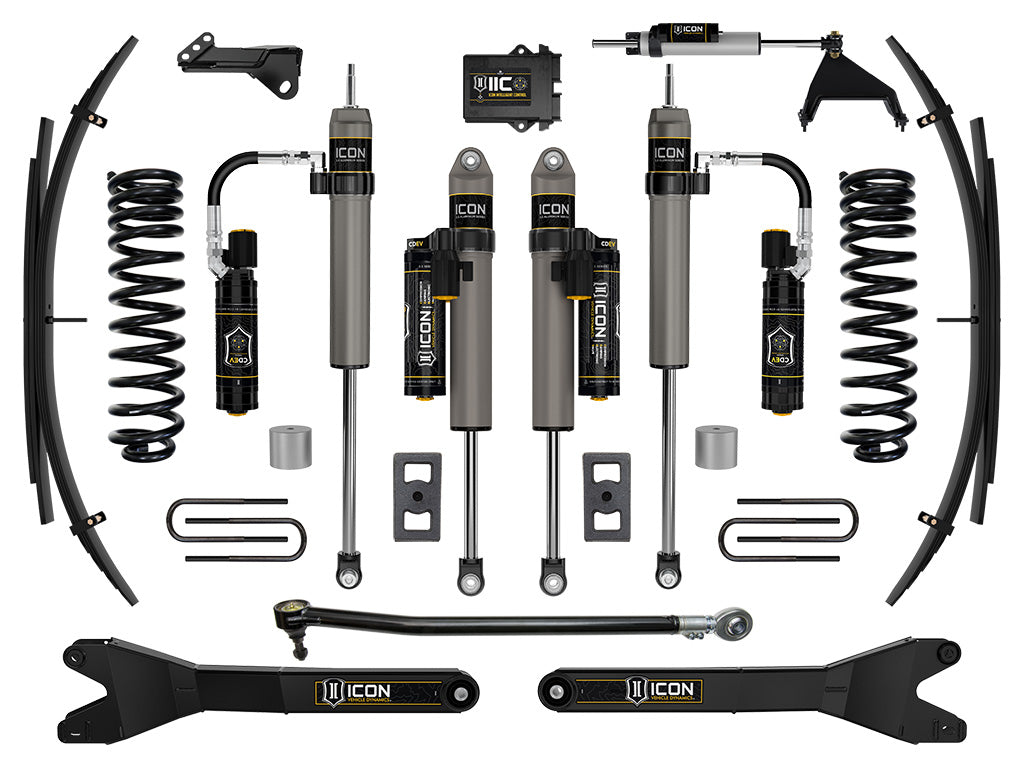 Icon 23-25 Ford F-250/F-350 SD 4WD Diesel Stage 6 2.5in Suspension Lift System w/ Rad. Arms & Expans