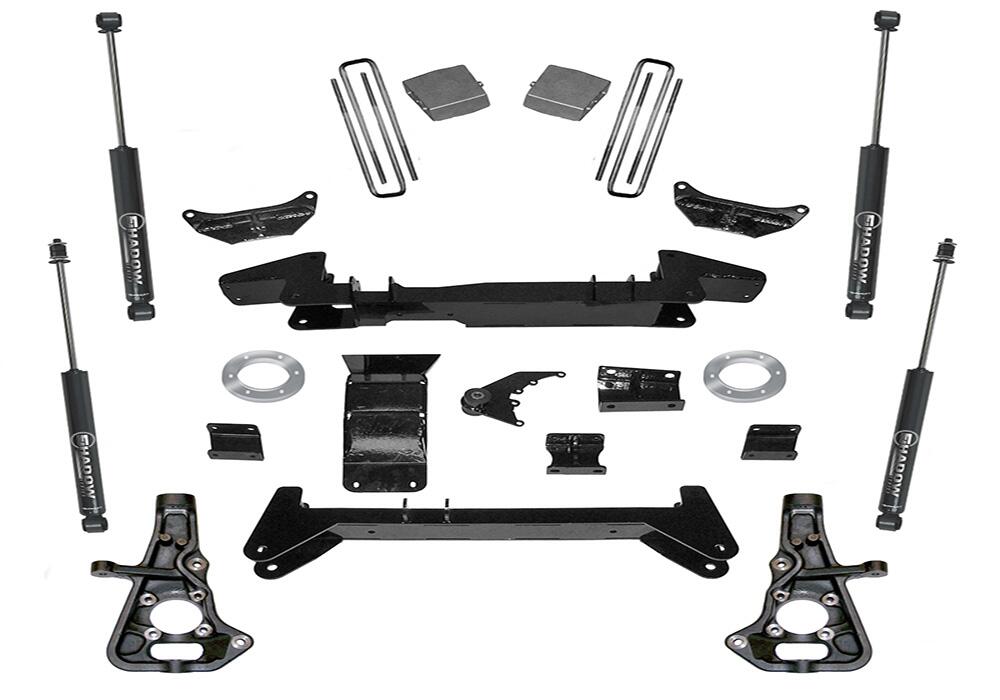 6 Inch Lift Kit 2001-2010 Chevy Silverado and GMC Sierra 2500HD or 3500HD 4WD Knuckle Kit with Shocks Superlift