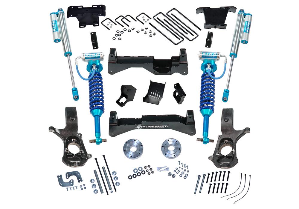 8 Inch Lift Kit 2007-2016 Chevy Silverado and GMC Sierra 4WD with Factory Cast Steel Control Arms with King Coilovers and Shocks Superlift