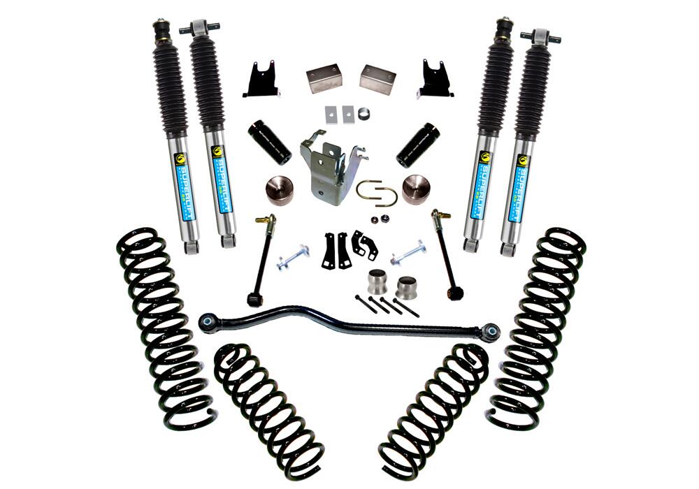 4 Inch Lift Kit 2007-2018 Jeep Wrangler JK Unlimited with Shocks Superlift