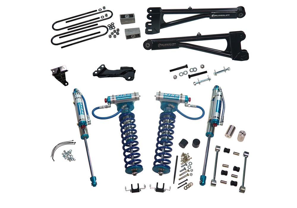 4 Inch Lift Kit 2008-2010 Ford F-250 and F-350 Super Duty 4WD Diesel Engine with Replacement Radius Arms and Shocks Superlift