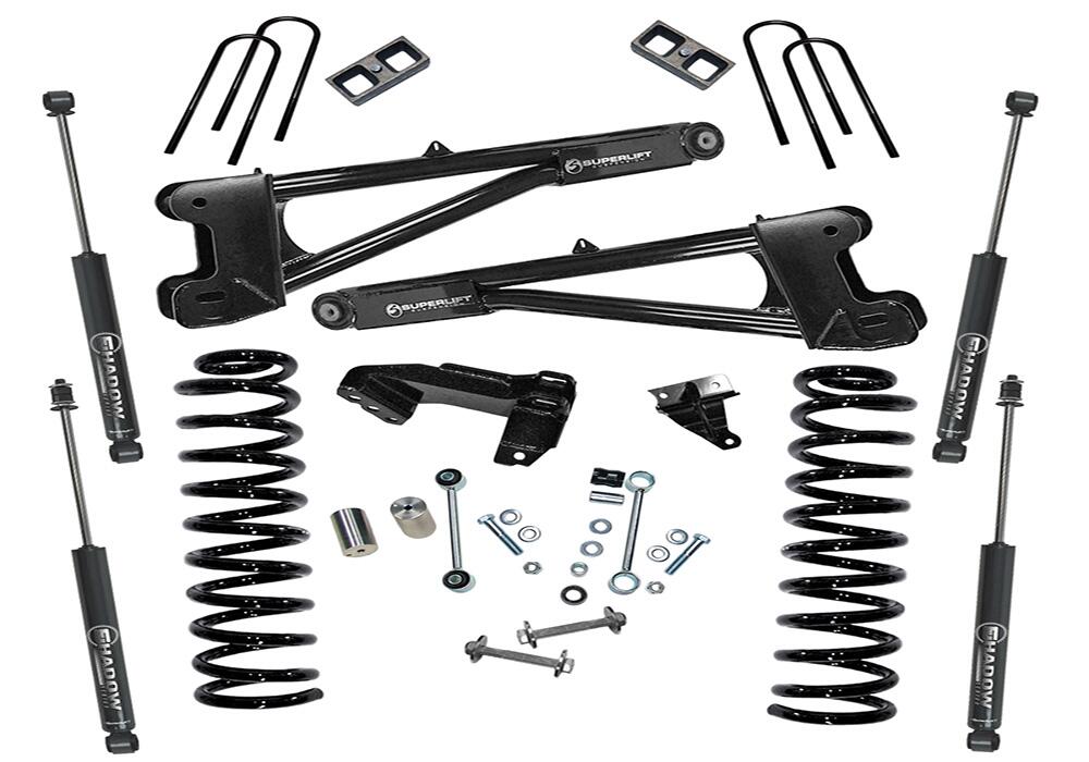 4 Inch Lift Kit 2008-2010 Ford F-250 and F-350 Super Duty 4WD Diesel Engine with Replacement Radius Arms and Shocks Superlift