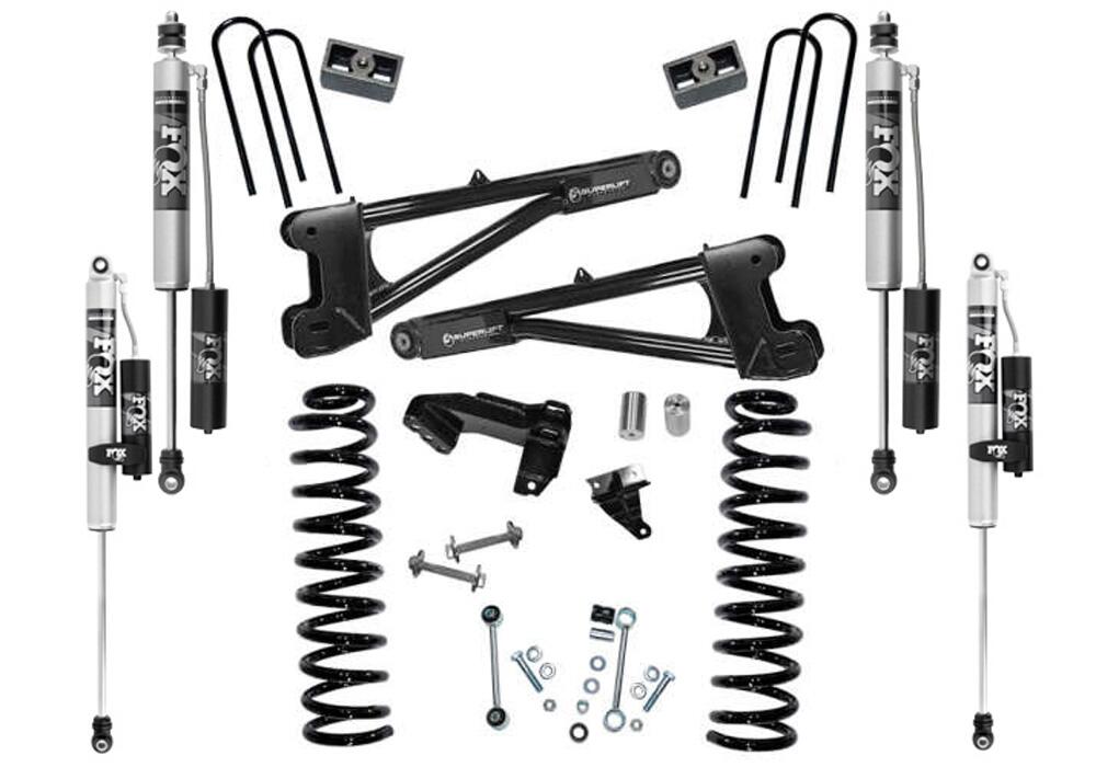 4 Inch Lift Kit 2011-2016 Ford F-250/350 4WD Diesel Engine with Replacement Radius Arms with Fox 2.0 Shocks Superlift