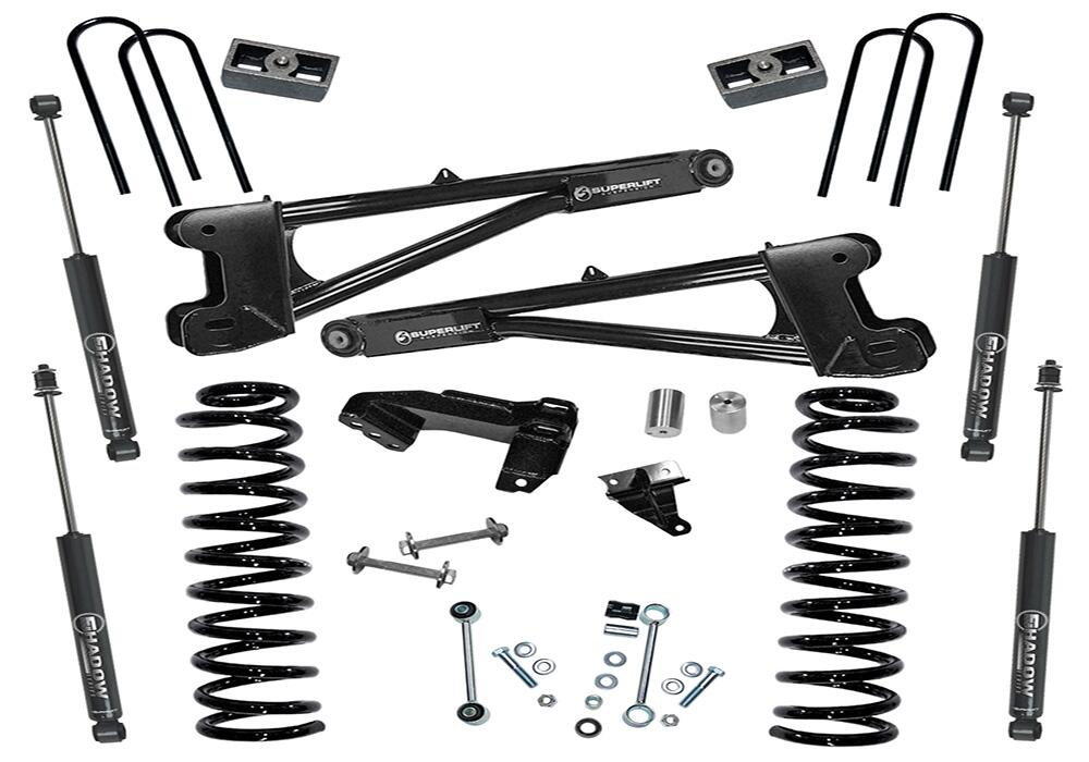 4 Inch Lift Kit 2011-2016 Ford F-250 and F-350 Super Duty 4WD Diesel Engine with Replacement Radius Arms and Shocks Superlift