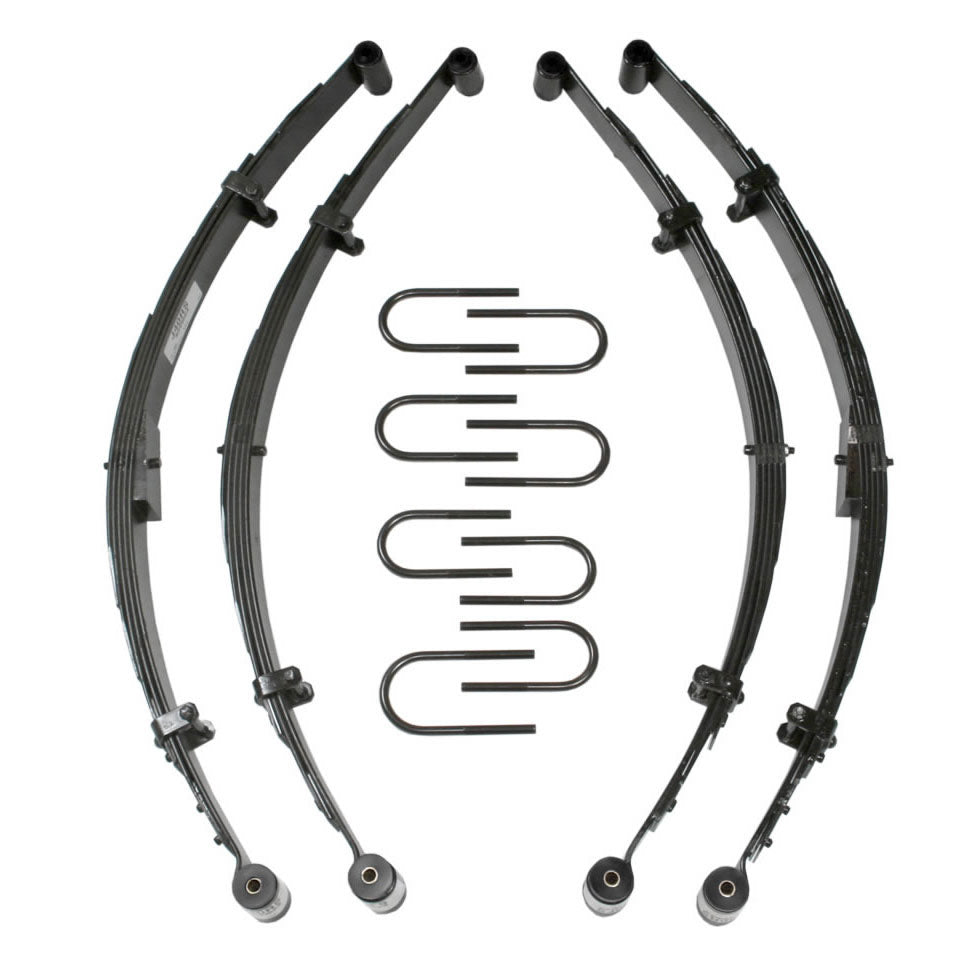 Lift Kit 4 Inch Lift Includes Front Leaf Springs Front/Rear U Bolt Kits Front/Rear Spring Bushing Kits 67-80 Toyota Land Cruiser Skyjacker